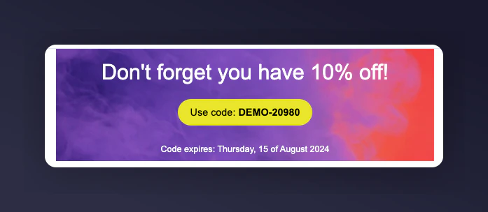 Referrer banner example in Bloomreach