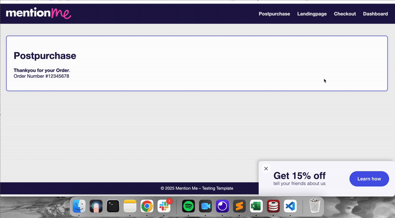 Testing the dashboard tag in DEMO environment