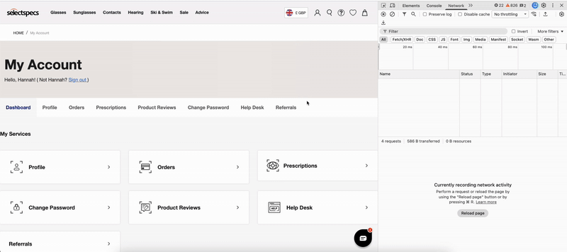 Testing the dashboard tag in LIVE environment