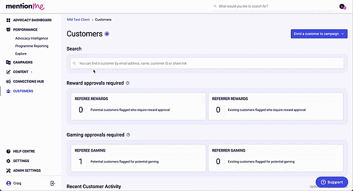 Changing customer status from non-paying to paying