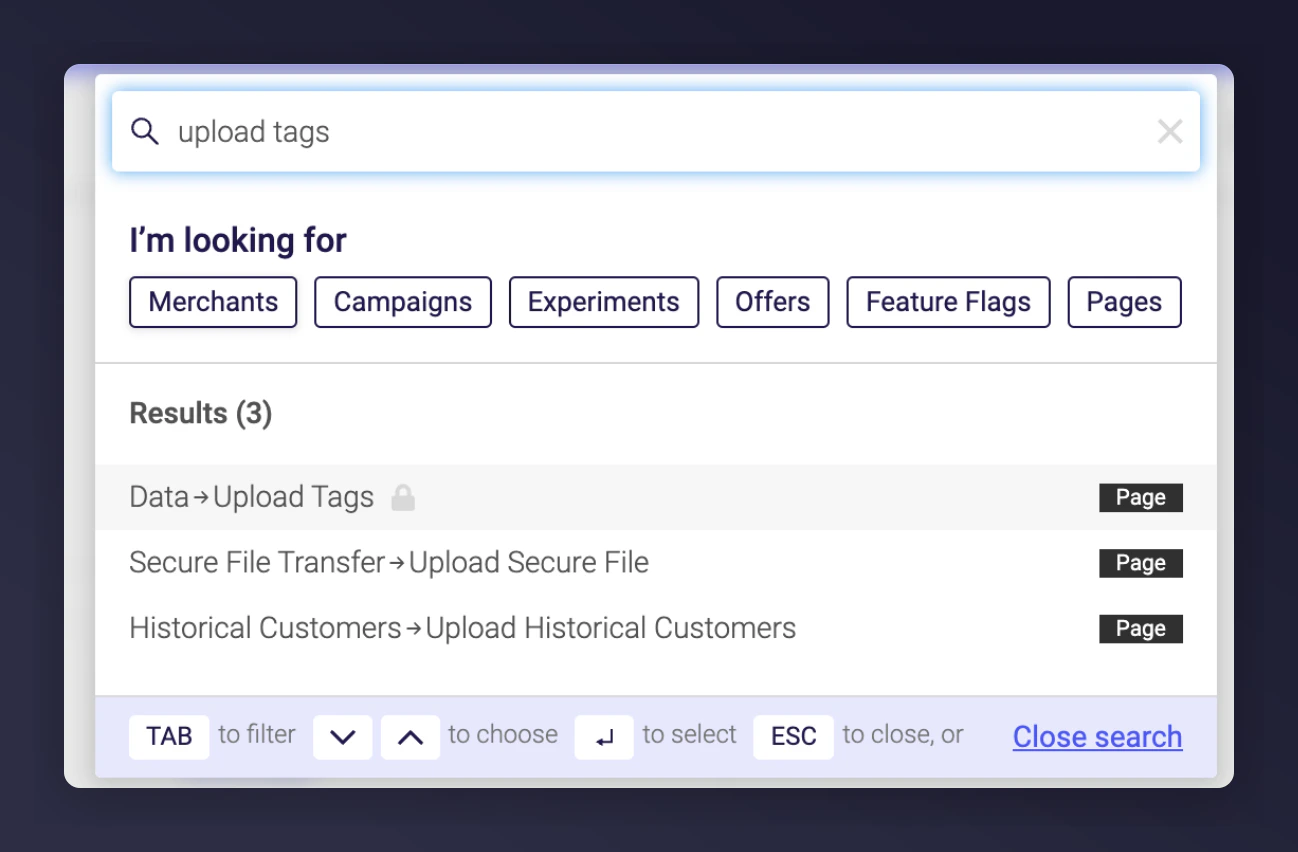 Upload tags option in Settings and Tools