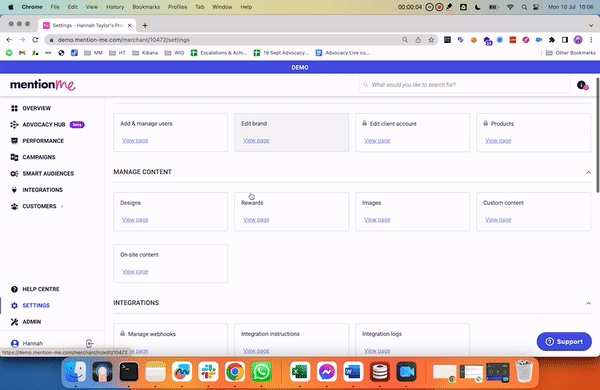 Animated walkthrough of the tag upload process