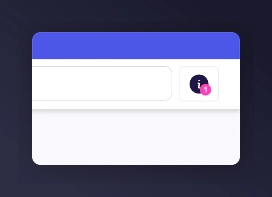 Info icon in the platform top-right corner