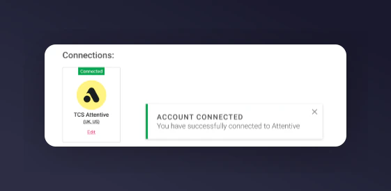 Attentive integration success confirmation