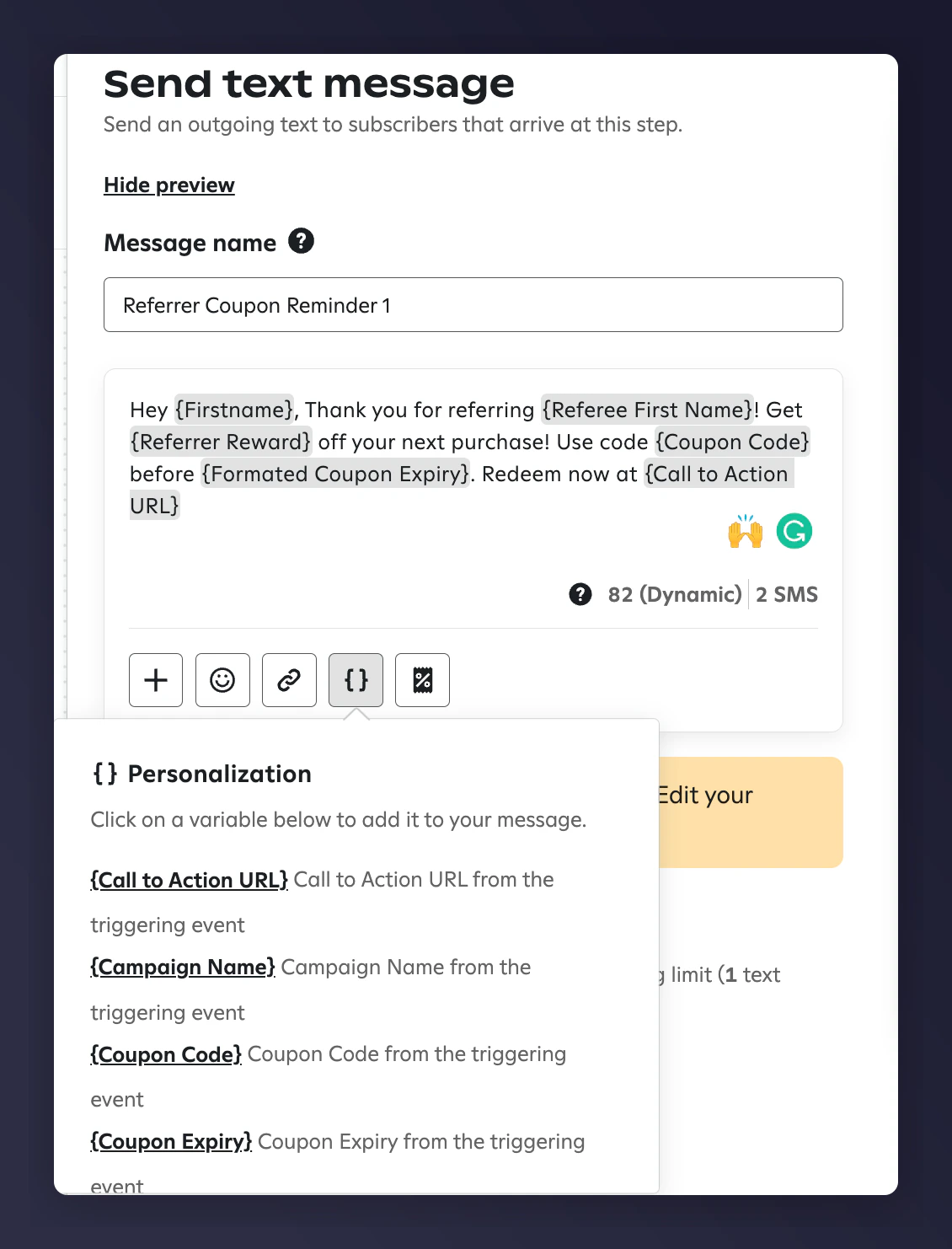 Prebuilt and custom journeys using Mention Me events