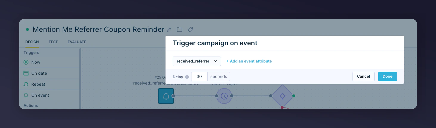 On Event trigger with received_a_referrer_reward