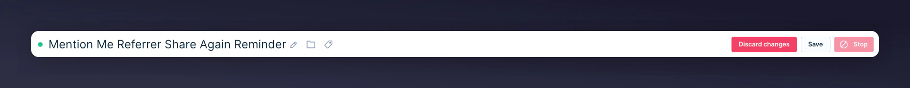 Start button to activate the scenario