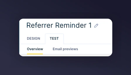 Test tab in Bloomreach email design