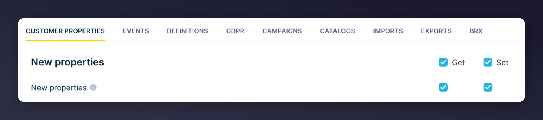 Customer Properties permissions part 1