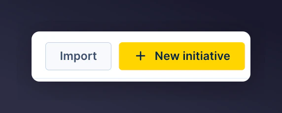 Import button in Bloomreach Initiatives