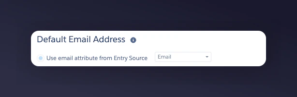 Email address entry source setting