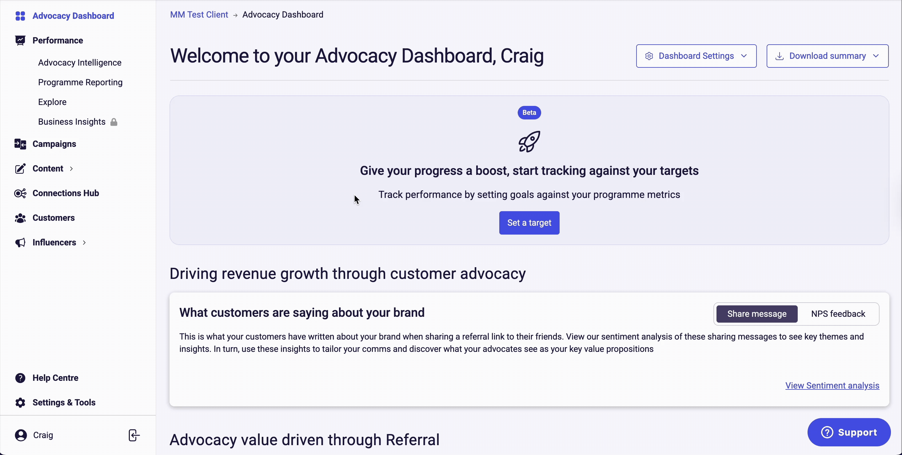 Move to Latest Offer option under Sharing Actions