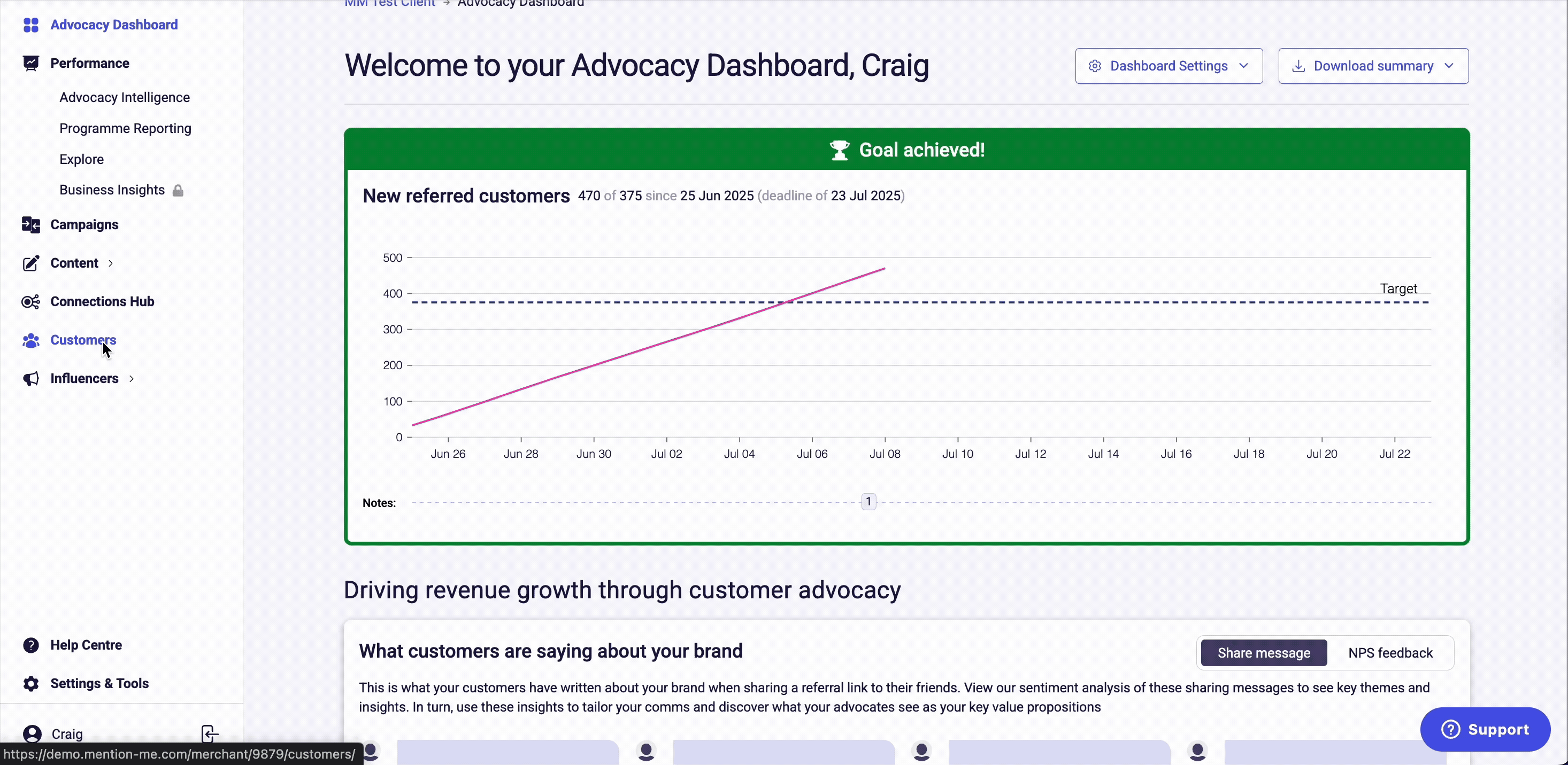 Moving a customer to a different campaign via Stop Sharing and Enrol