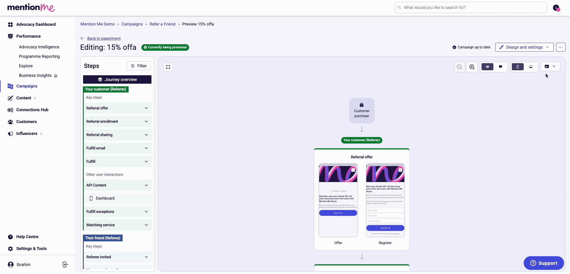Uploading images from the offer preview page