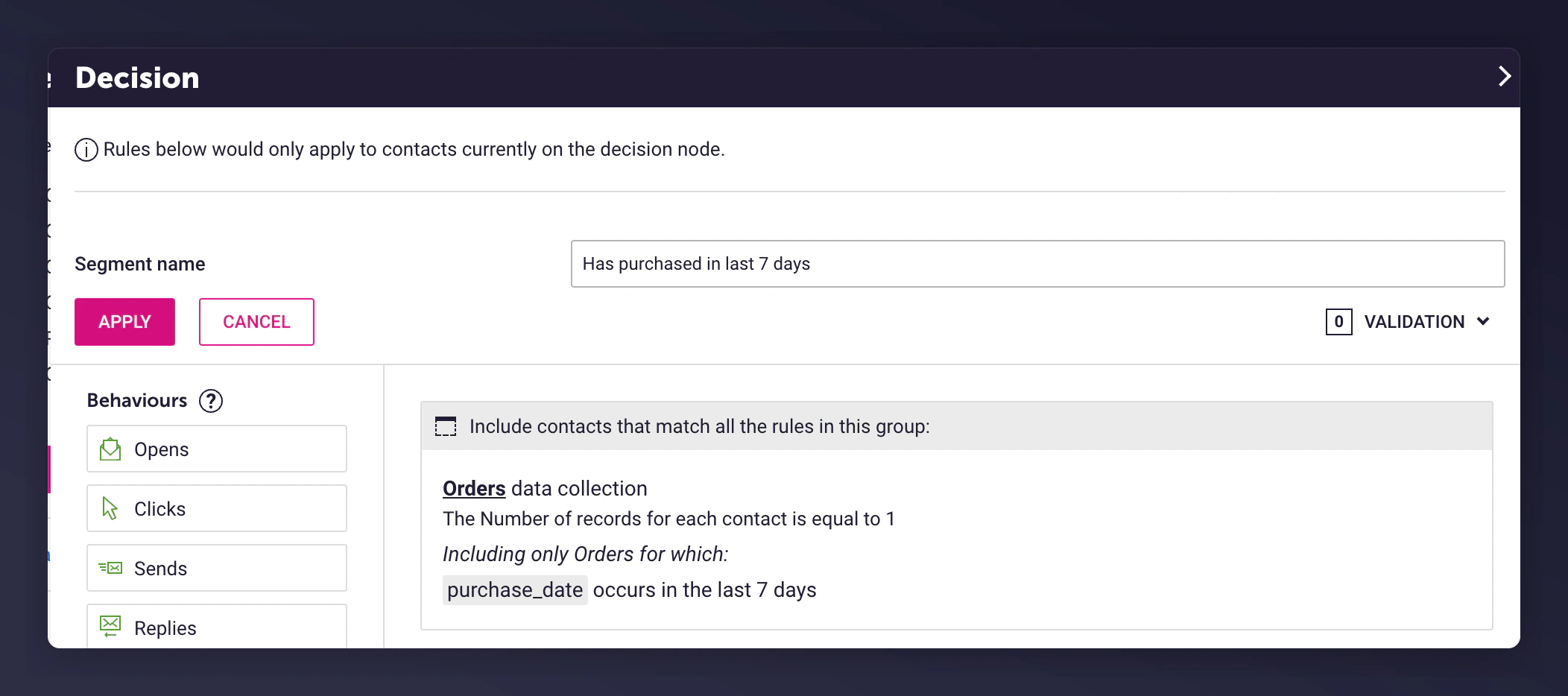 Referrer decision split configuration details