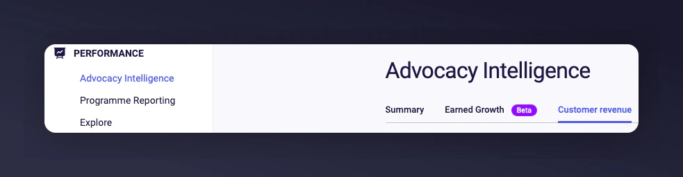 Navigating to Customer Revenue page in Mention Me
