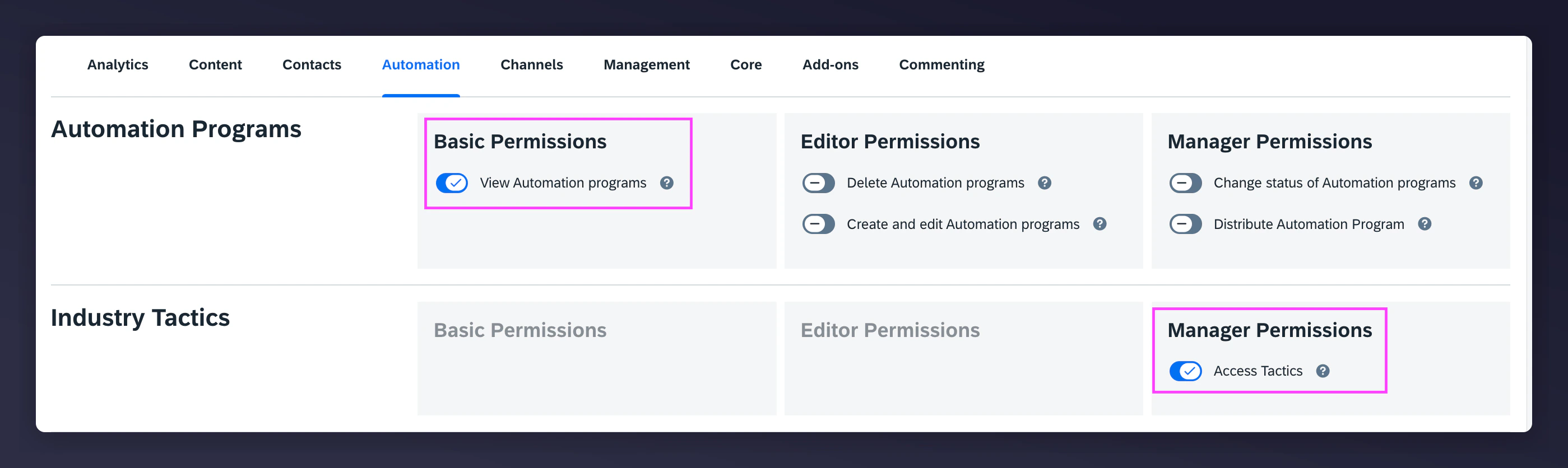 Mention Me role permissions part 3