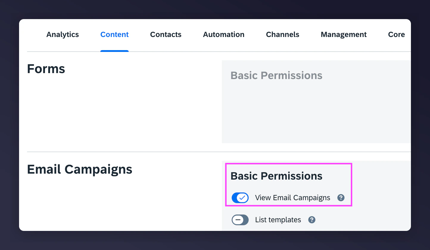 Mention Me role permissions part 2