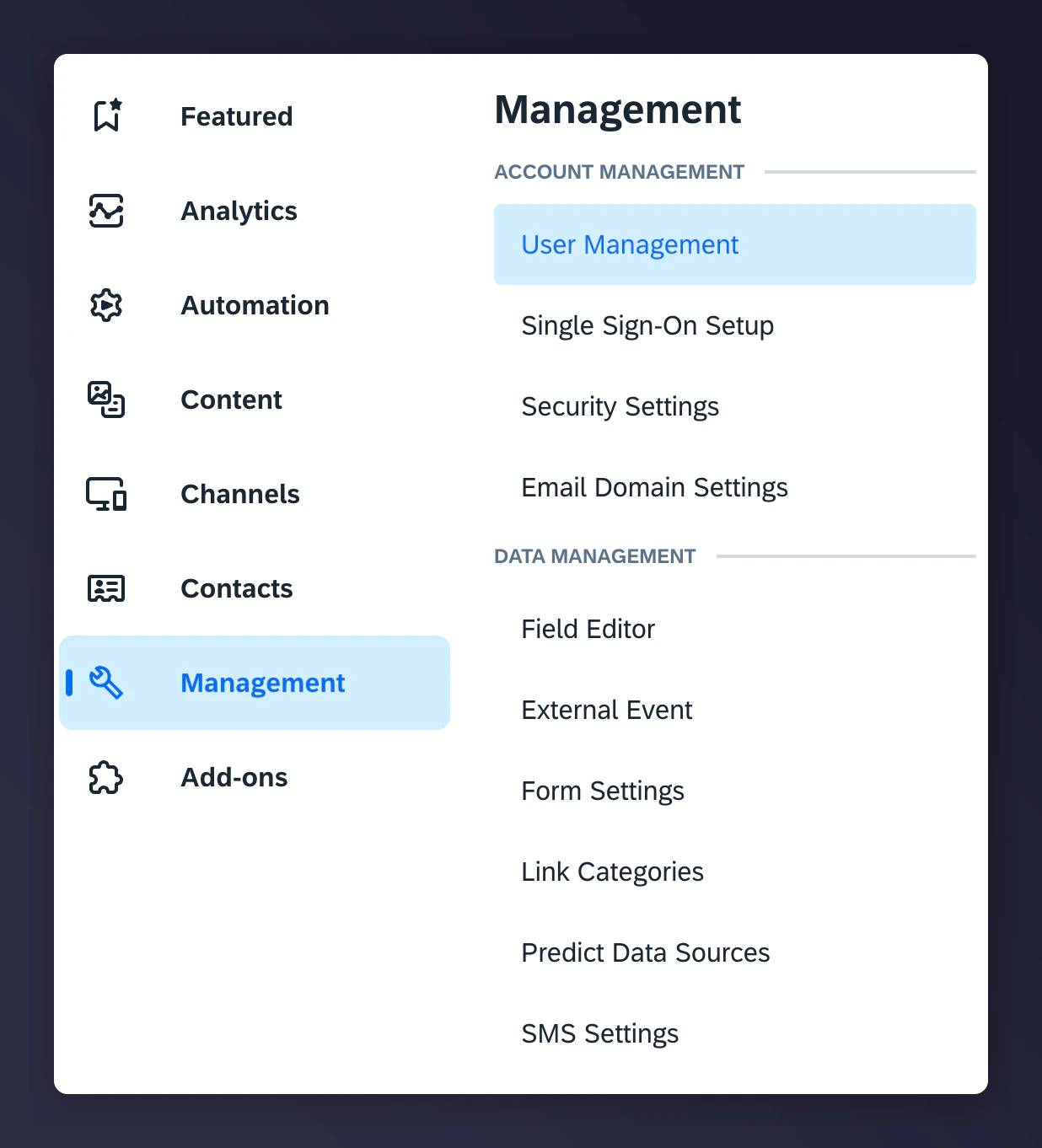 Emarsys API navigation for opt-in triggering