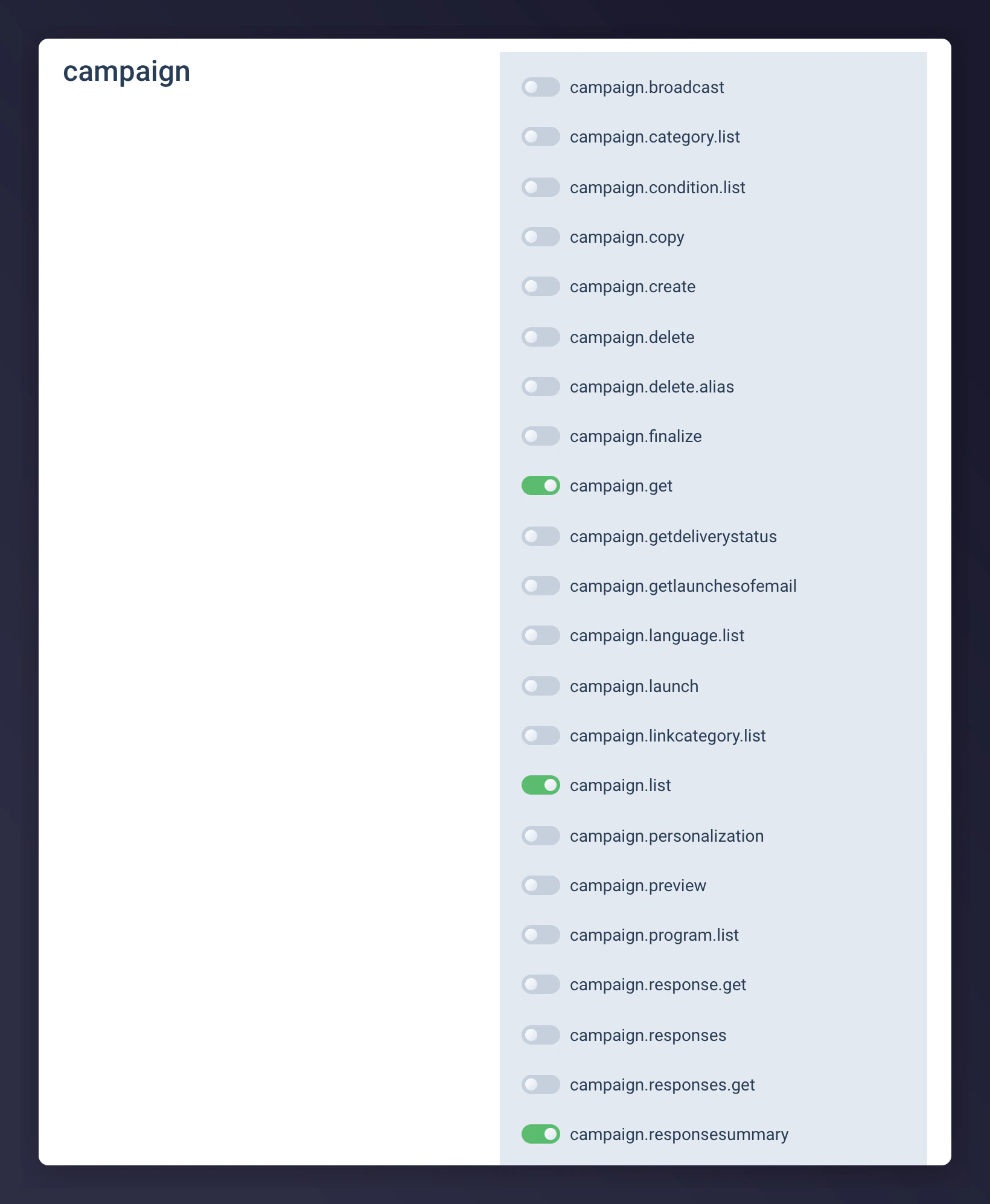 API user permissions for opt-in checking part 1