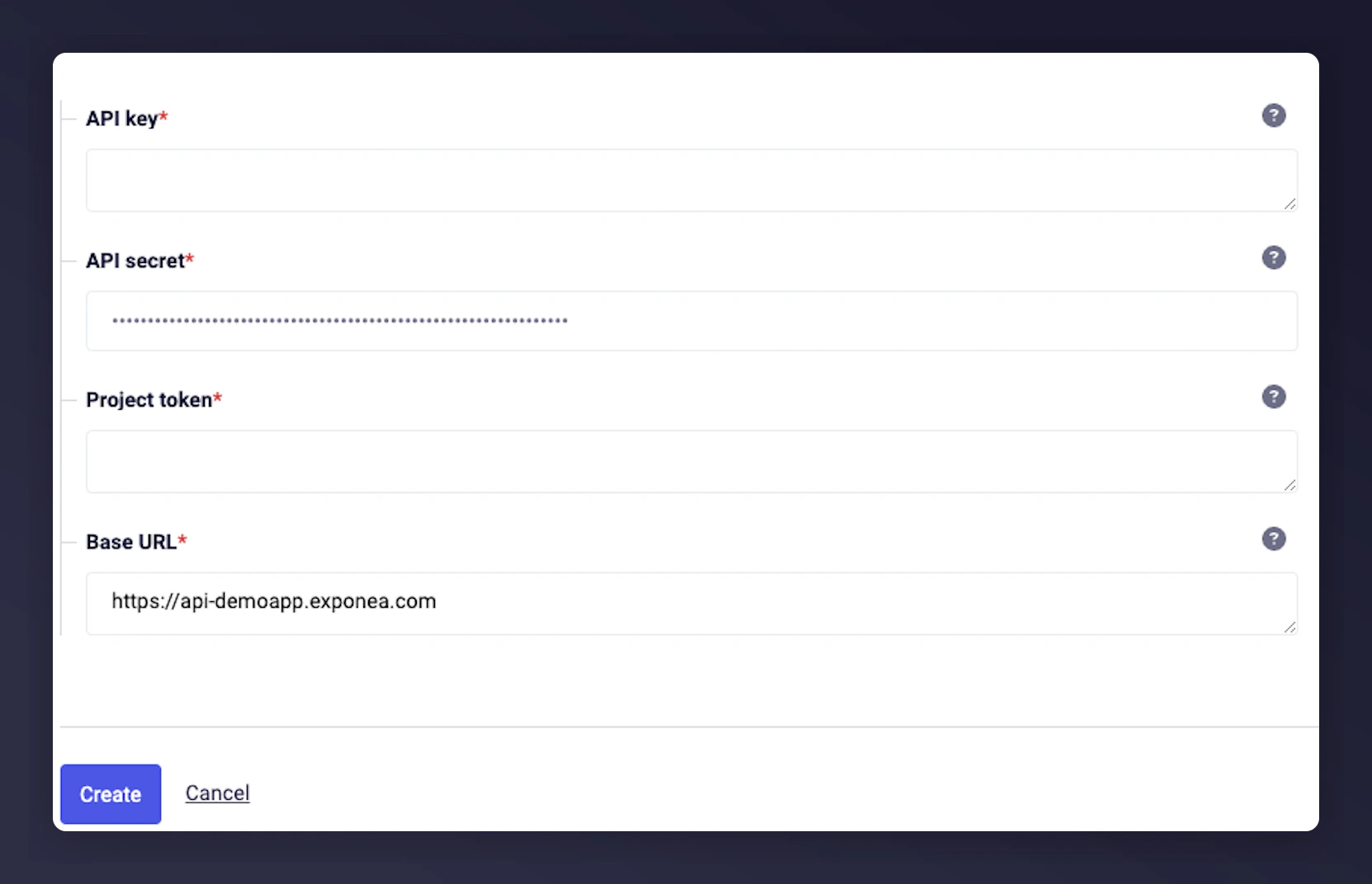 Entering Bloomreach API credentials in Mention Me