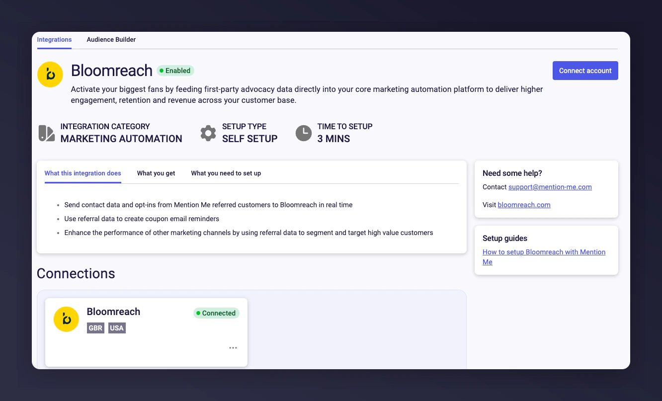 Bloomreach integration success confirmation