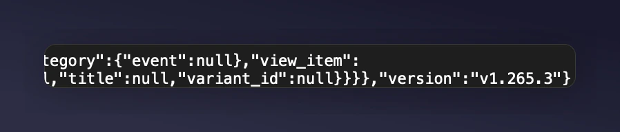 Version number in JSON file