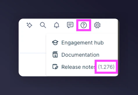 Finding Bloomreach release version in Help menu