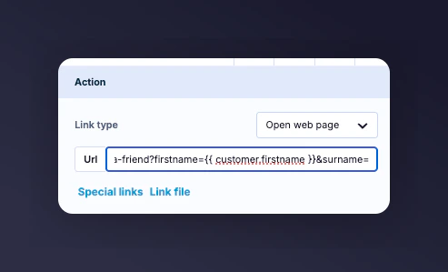 Final personalised referral URL with parameters in Bloomreach