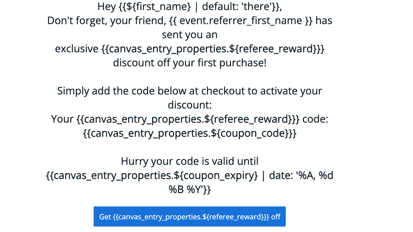 Referee coupon reminder email template example 2