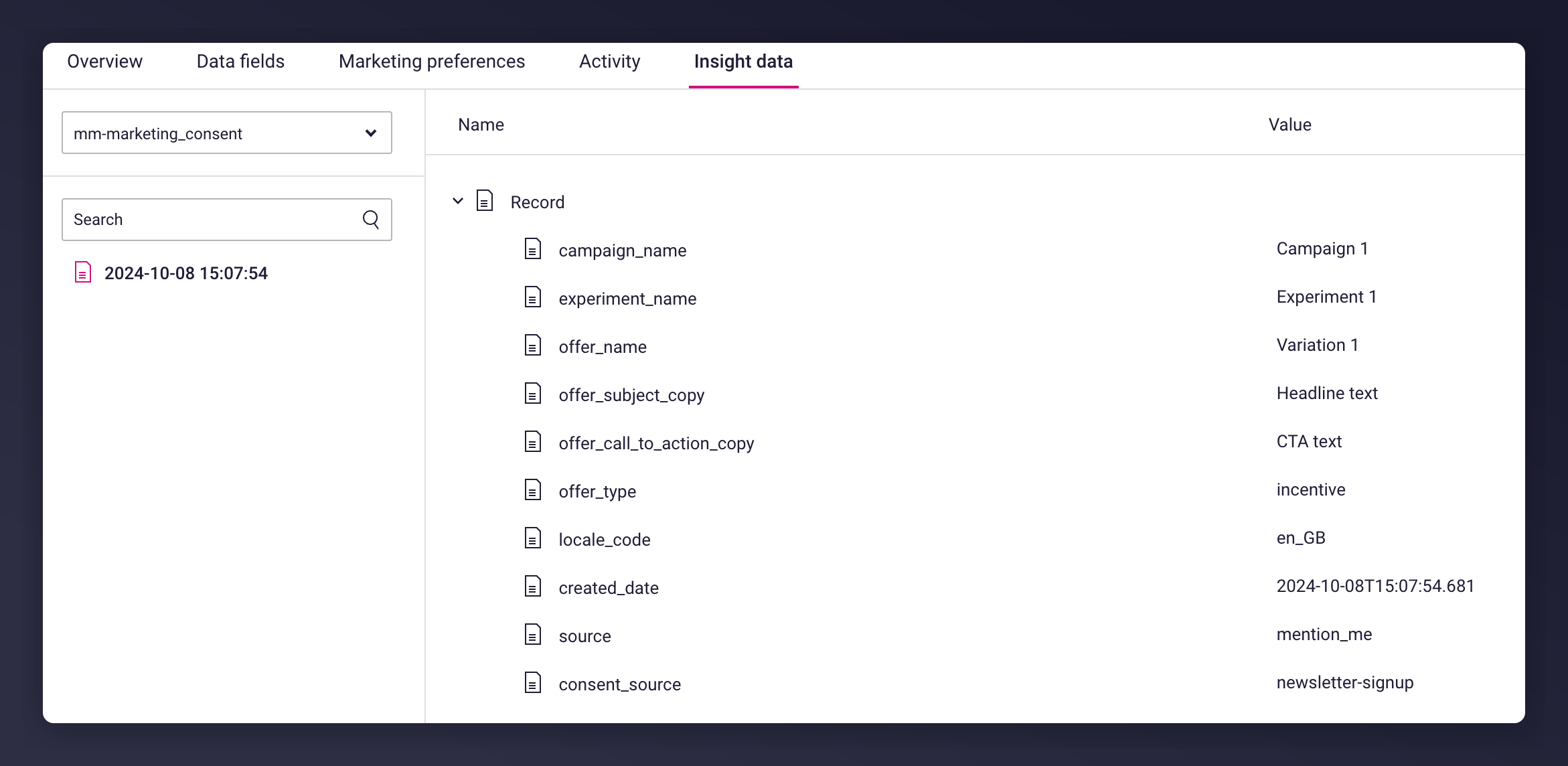 Marketing consent insight collection in Dotdigital