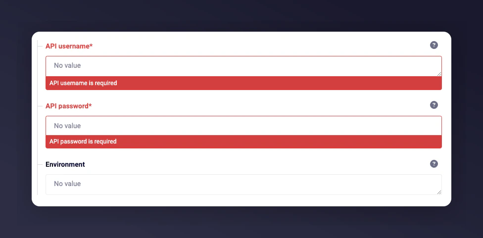 Entering Dotdigital API credentials