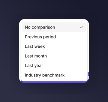 Industry benchmark option in the compare picker