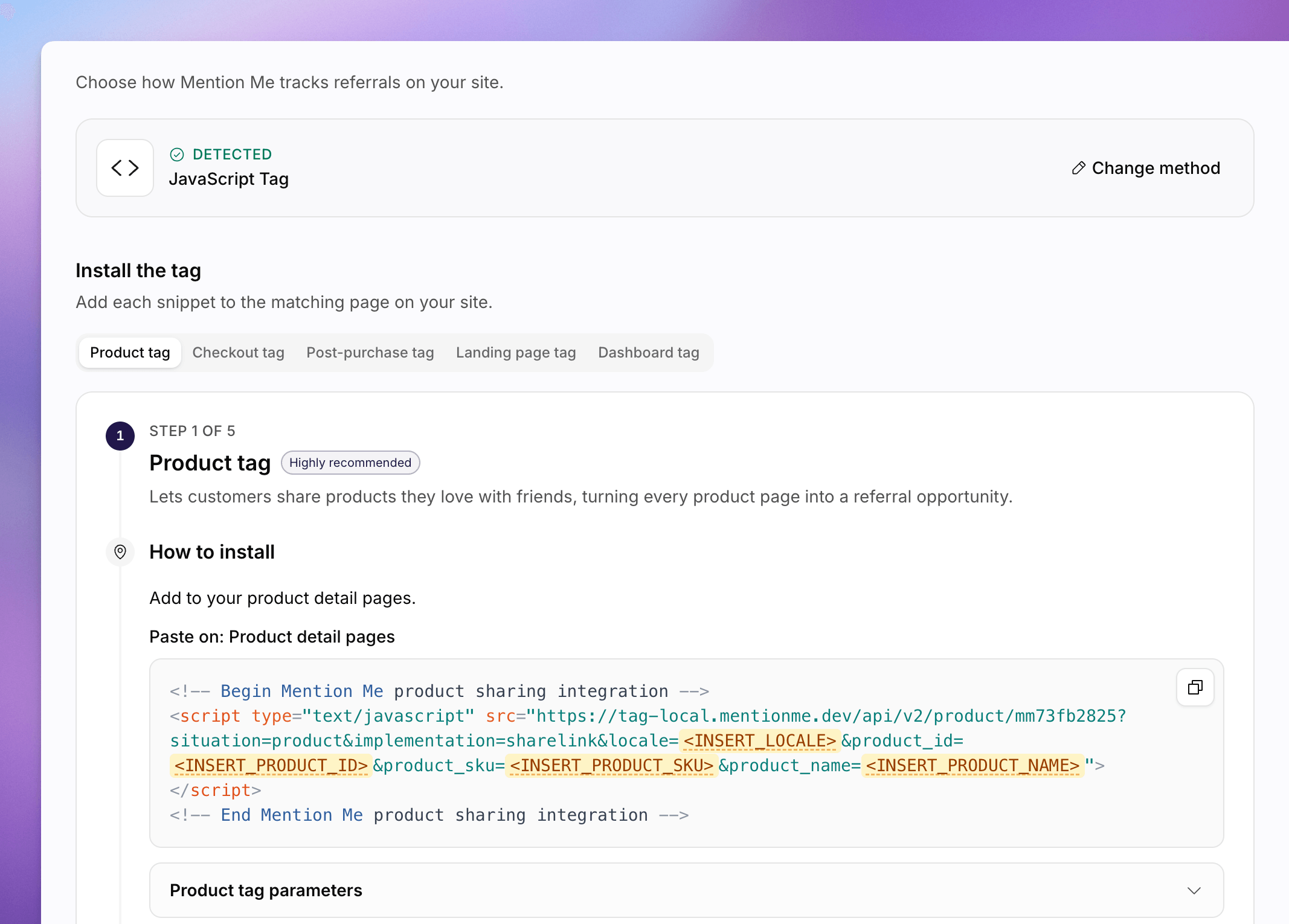 Tracking setup with four integration method
cards