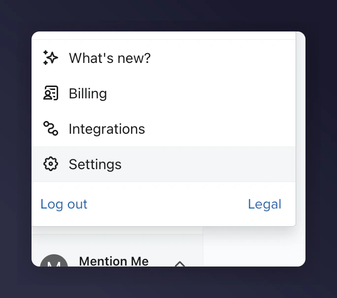 Klaviyo Settings menu navigating to API Keys