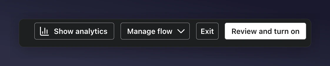 Klaviyo Review and Turn On button to activate the flow