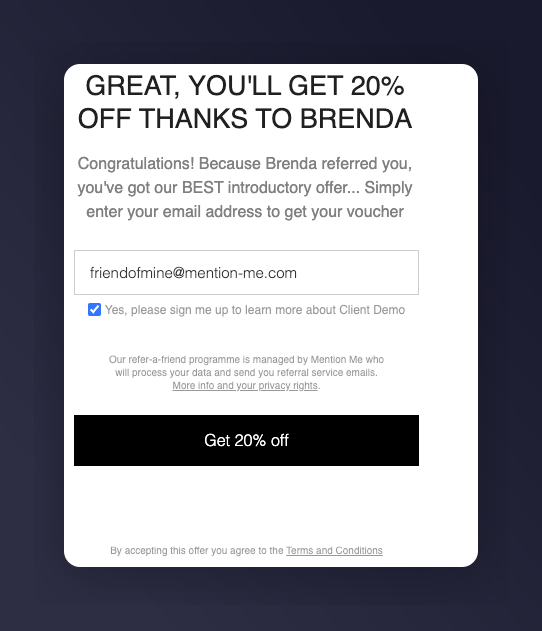 Ometria customer profile showing newsletter opt-in consent from Mention Me