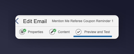 Preview and Test tab in SFMC email editor