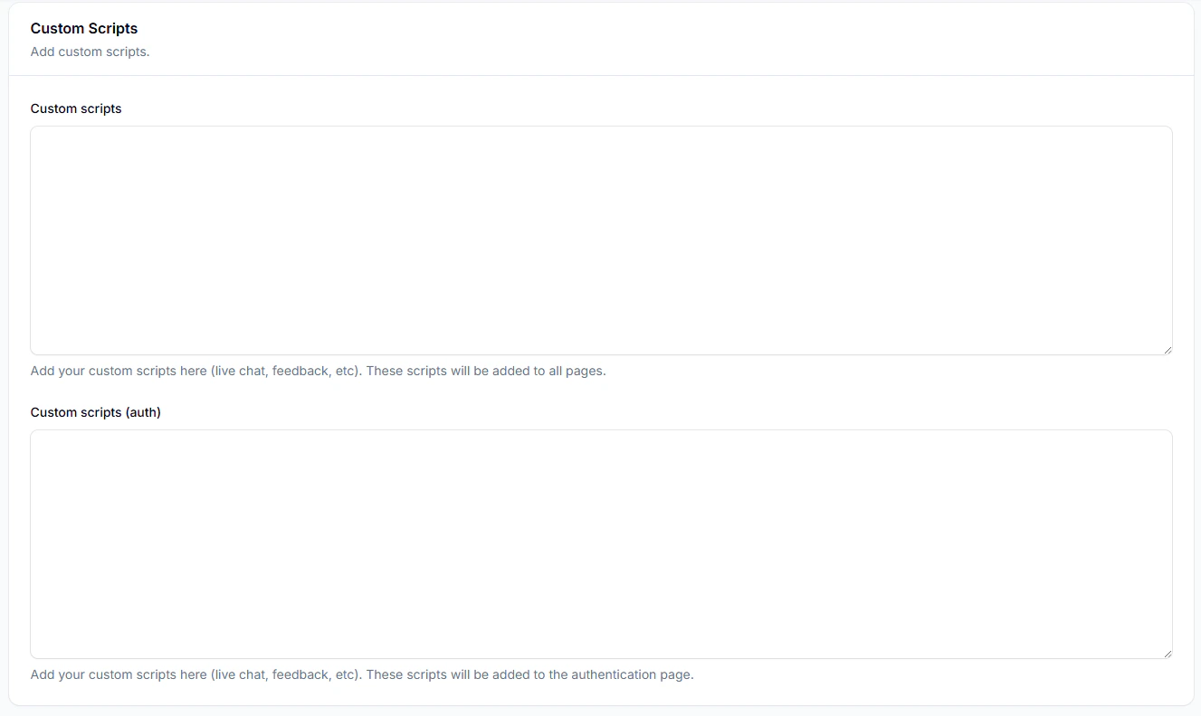 Custom Scripts Configuration