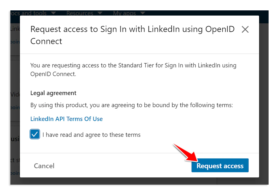 LinkedIn Request Access