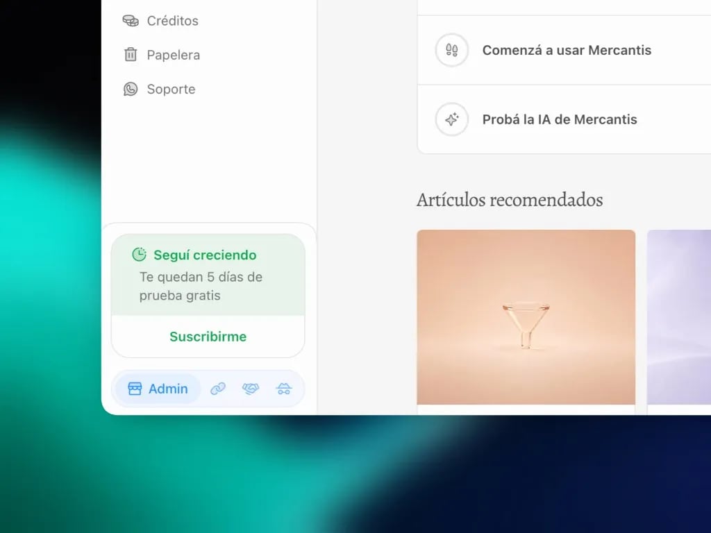 Alerta del sidebar por suscripción o plan sin cobro