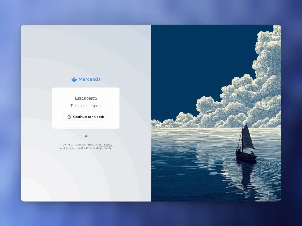 Pantalla de ingreso con Continuar con Google