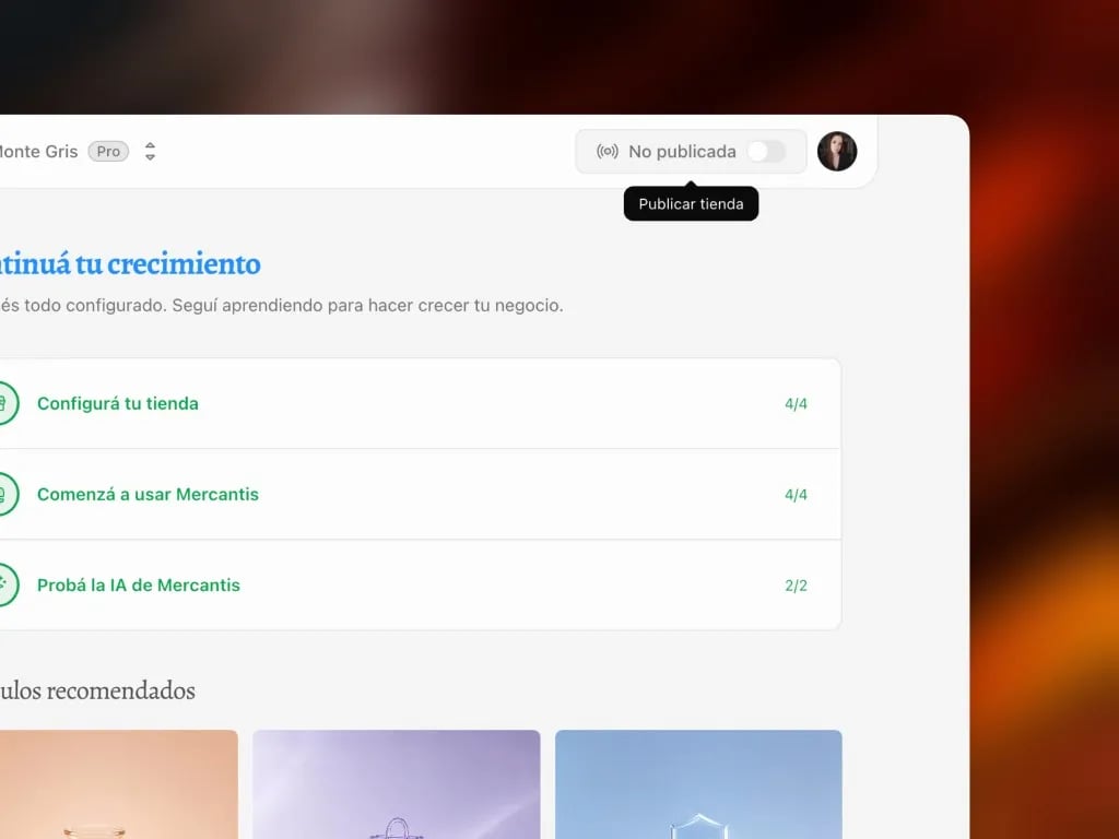 Toggle Publicar en el header del panel