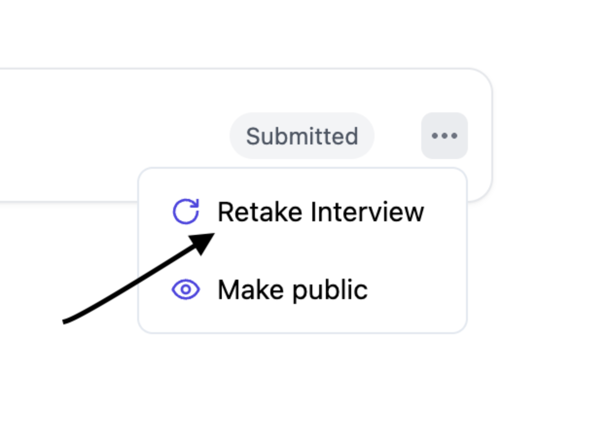 Retake option screenshot