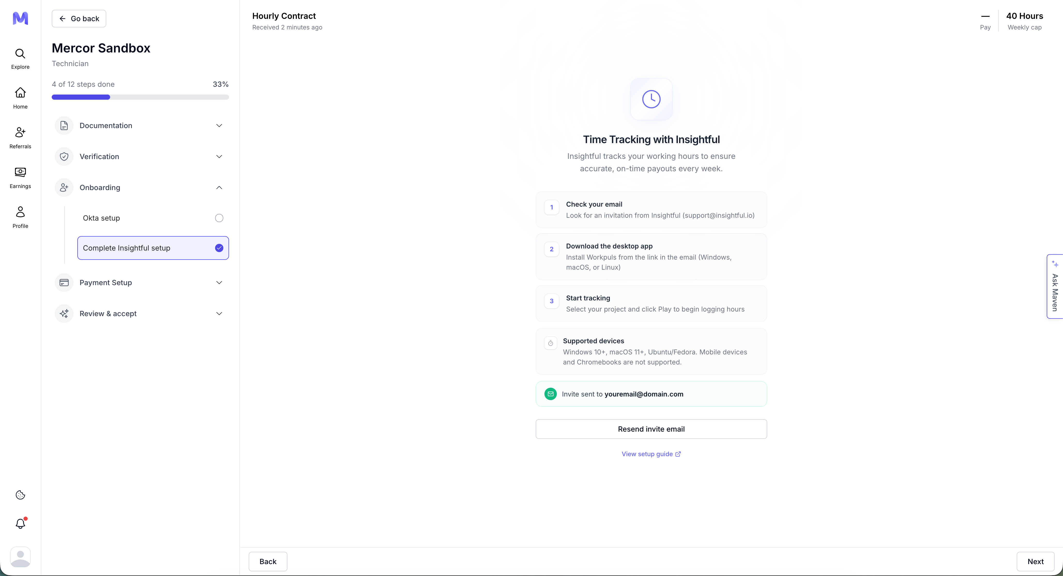 Time tracking with Insightful