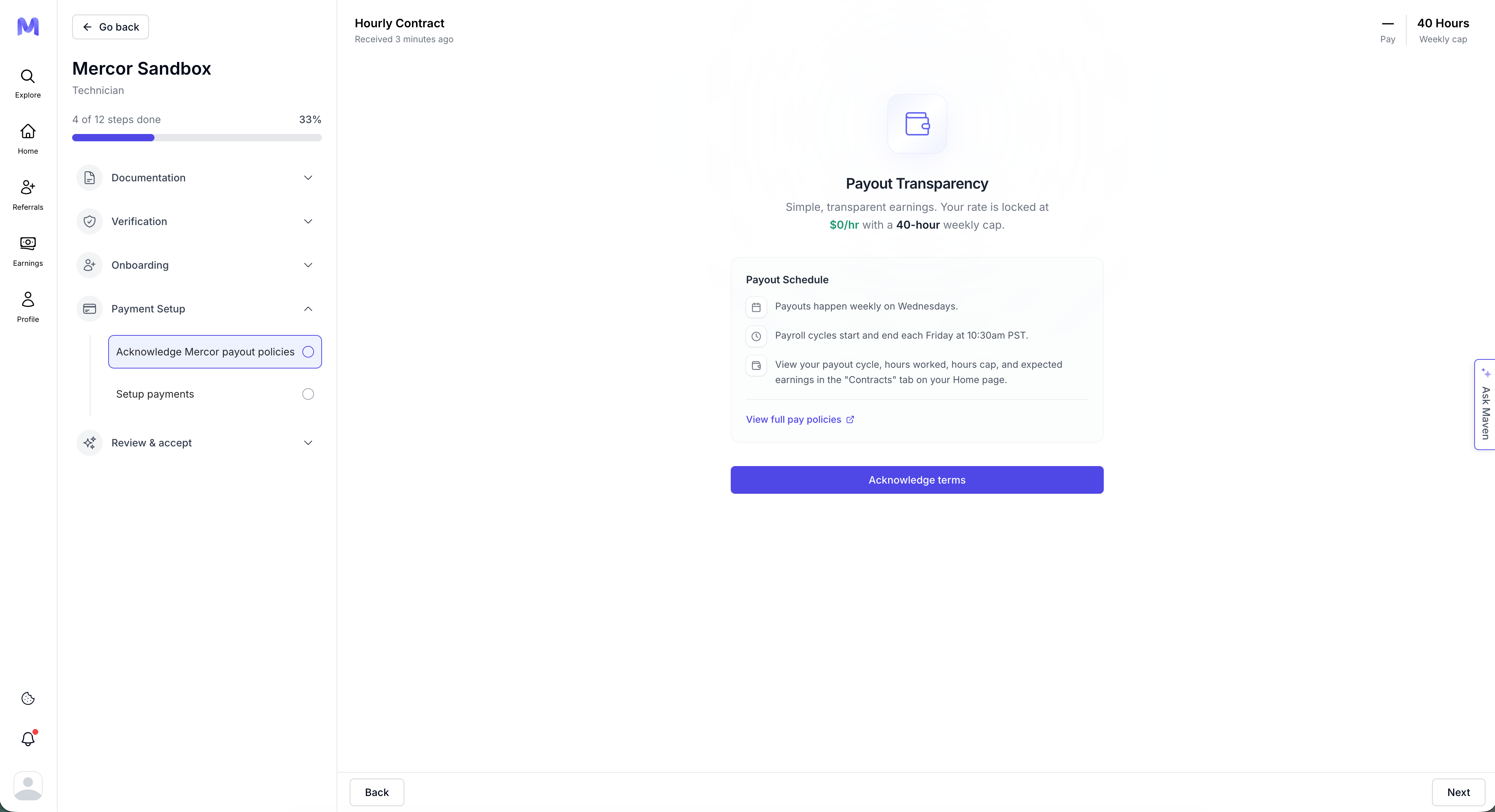 Payout transparency