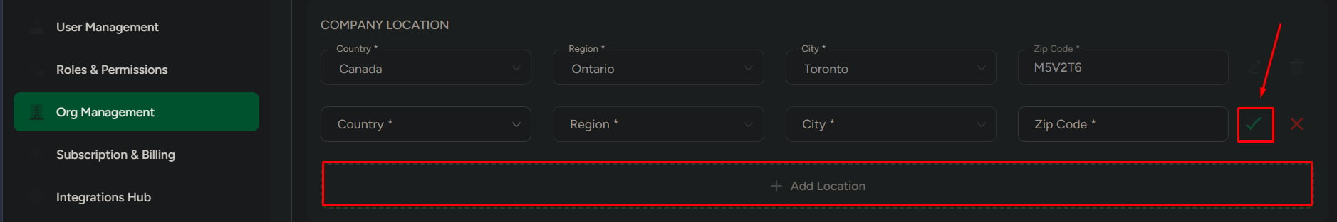 Manage Org Details 2