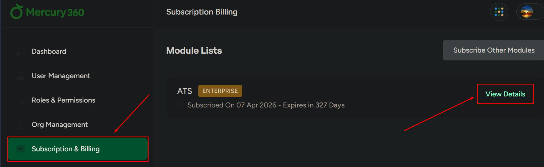 Manage Subscription 2