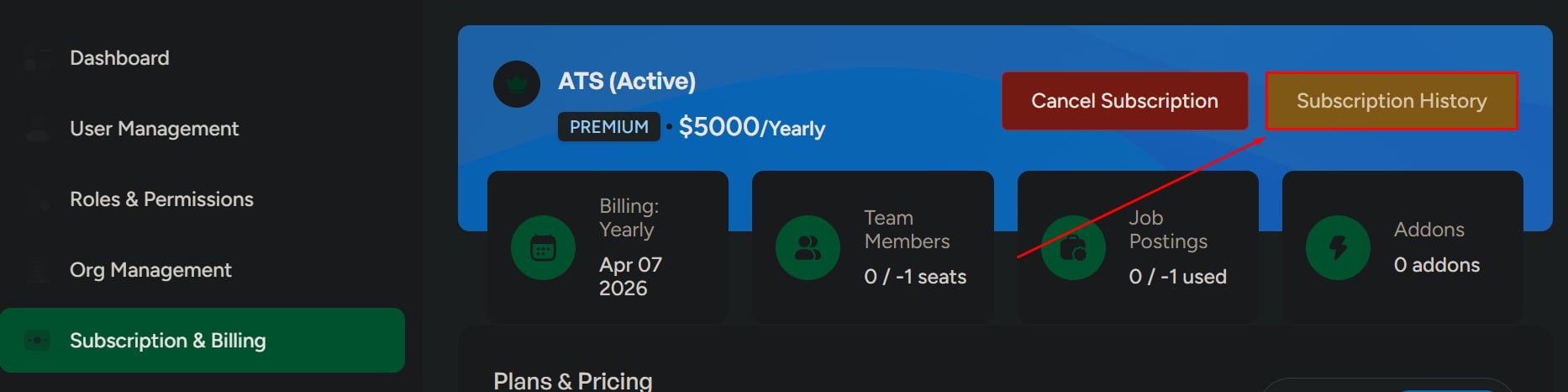 Manage Subscription 2