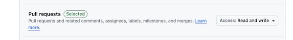 Pull requests — Read and write